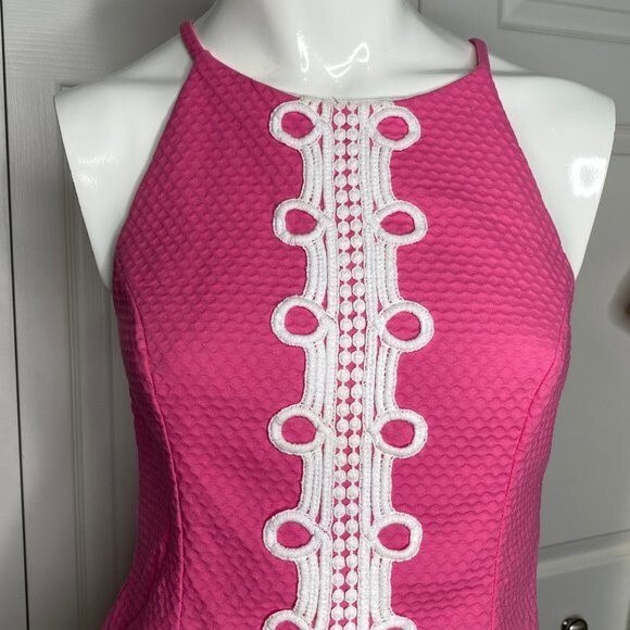 LILLY PULITZER Hot Pink Annabelle Top Sz 2 EUC! - Picture 2 of 14